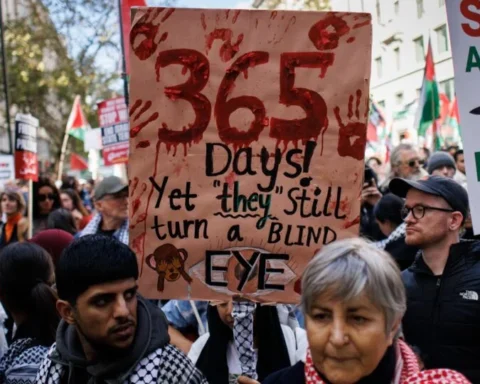 Manifestação em apoio à Palestina. Fim ao envio de armas a Israel