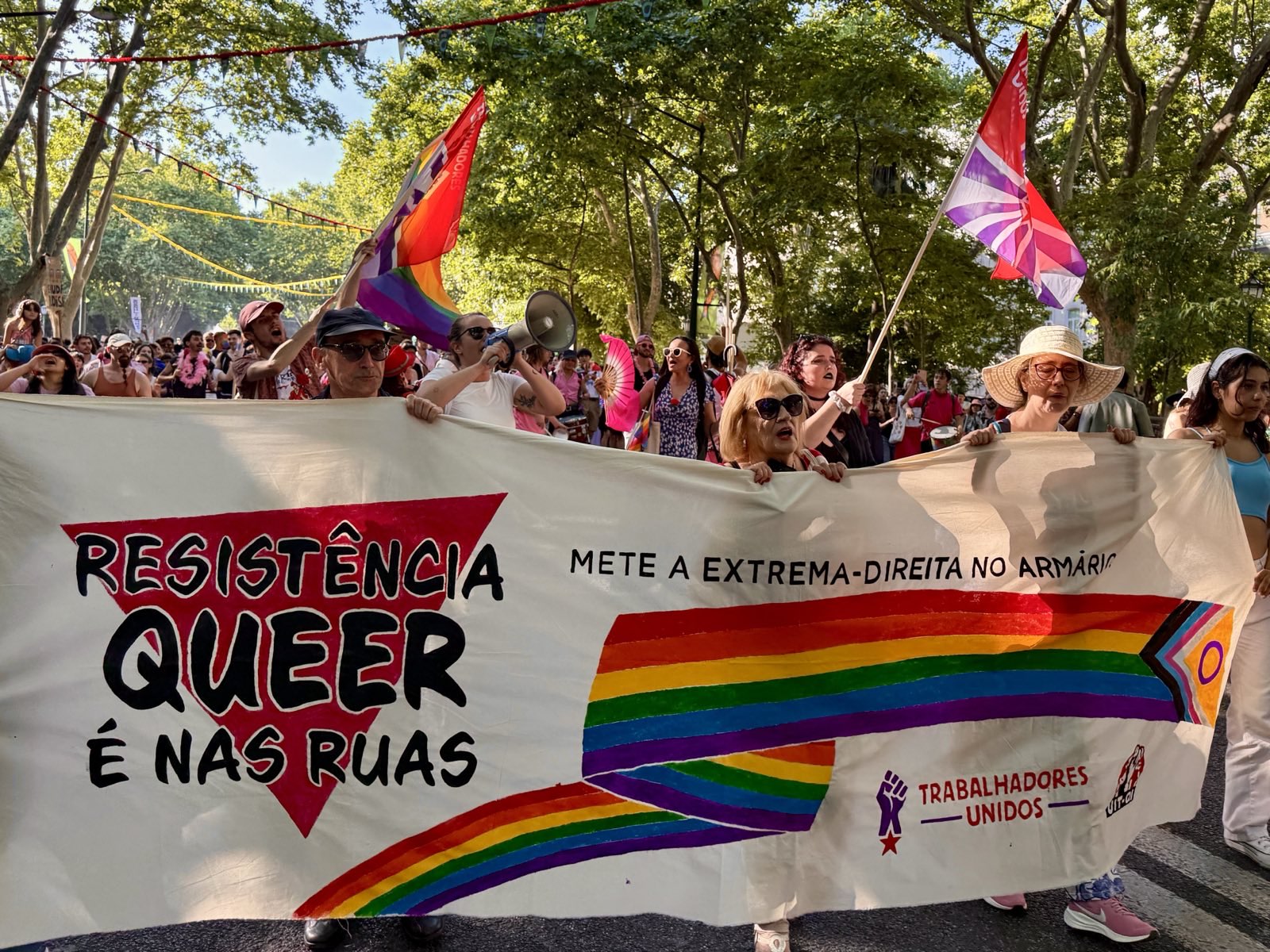 Militantes do Trabalhadores Unidos na Marcha LGBT de Lisboa